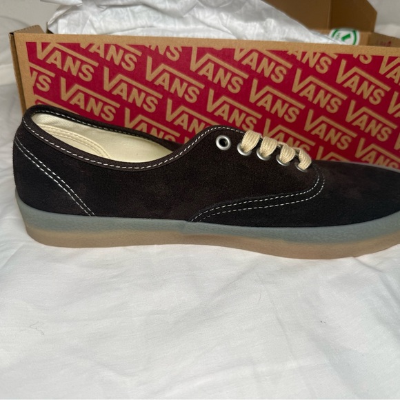 Vans crape demitasse Low-Top Suede Sneaker in Dark Brown Mens 9.5 women 11 - Picture 2 of 10